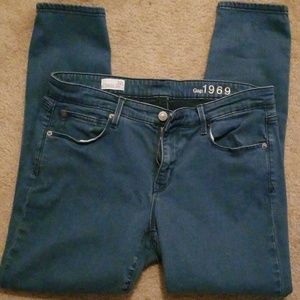 Gap teal blue jeans